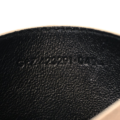 Saint Laurent Grain De Poudre Matelasse Chevron Monogram Credit Card Case Dark Beige 7 of 7