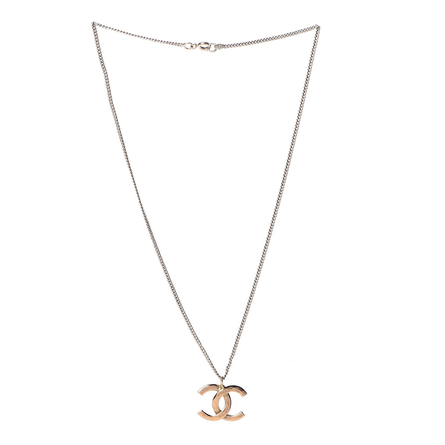 CC Chain Pendant Necklace Gold