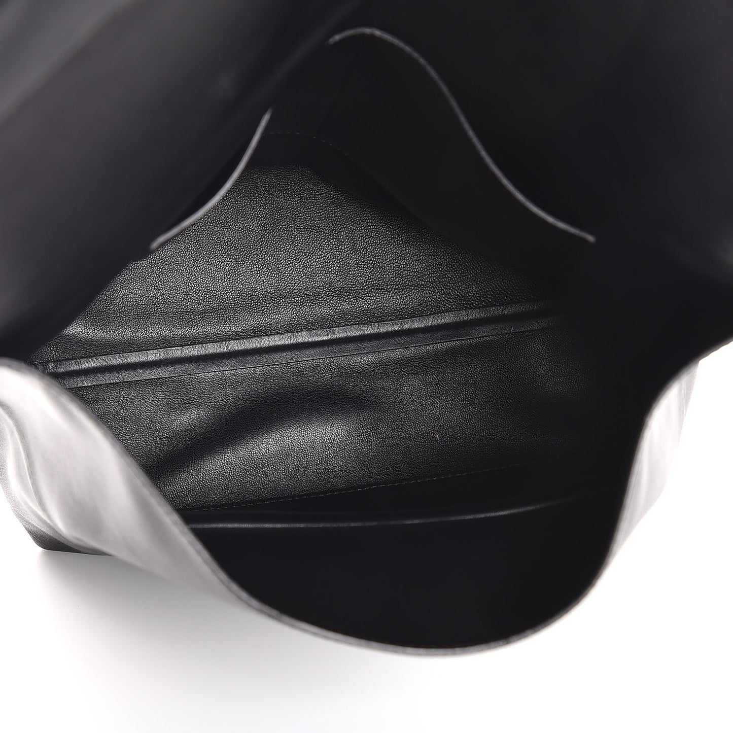 Smooth Calfskin Flap Clasp Bag Black