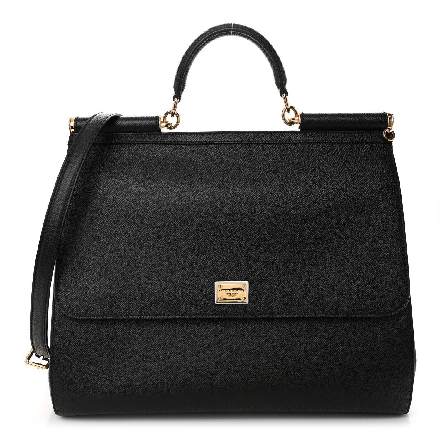 Dolce & Gabbana Dauphine Extra Large Miss Sicily Satchel Black 1 of 10