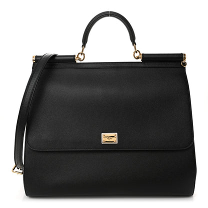 Dolce & Gabbana Dauphine Extra Large Miss Sicily Satchel Black 1 of 10