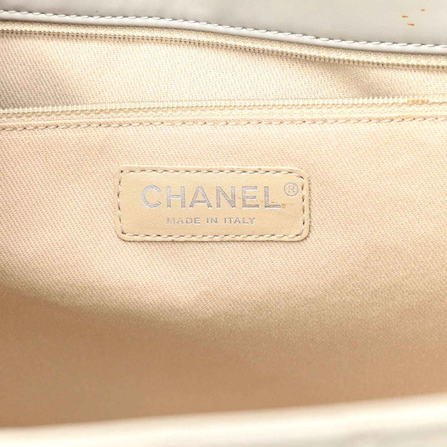Chanel Vinyl Quilted Large In The Business Tote Light Grey 6 of 20