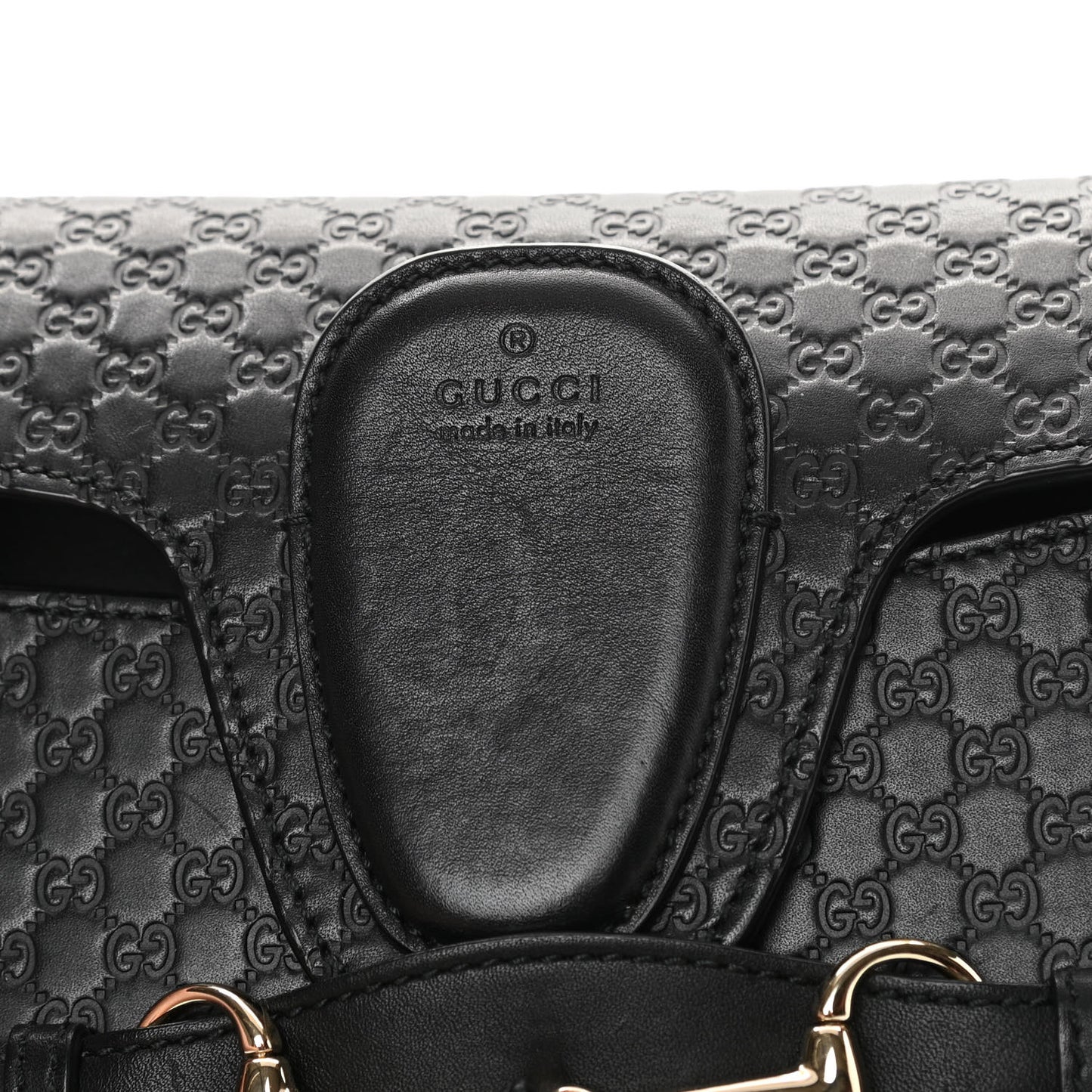 Microguccissima Medium Emily Chain Shoulder Bag Black