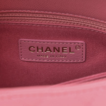Chanel Caviar Lizard Embossed Quilted Mini Coco Handle Flap Pink 6 of 11