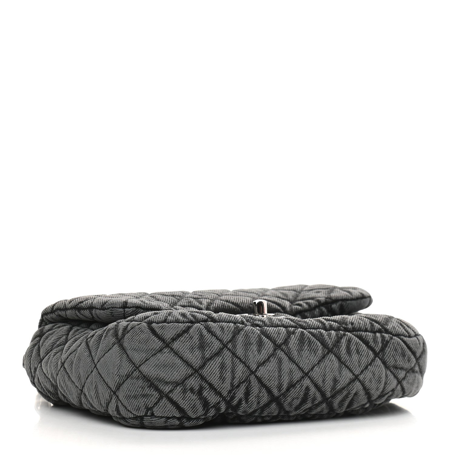 Chanel Washed Denim Quilted Small Denimpression Flap Grey Black 4 of 9