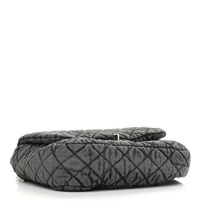 Chanel Washed Denim Quilted Small Denimpression Flap Grey Black 4 of 9