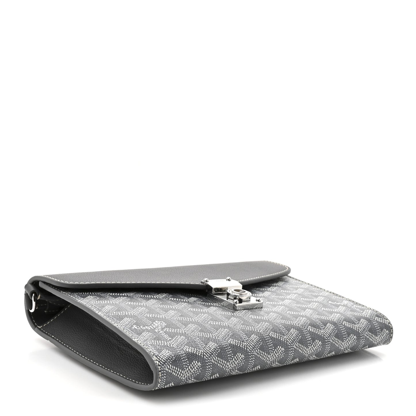 Goyardine Calfskin Chypre Wallet Pouch Grey