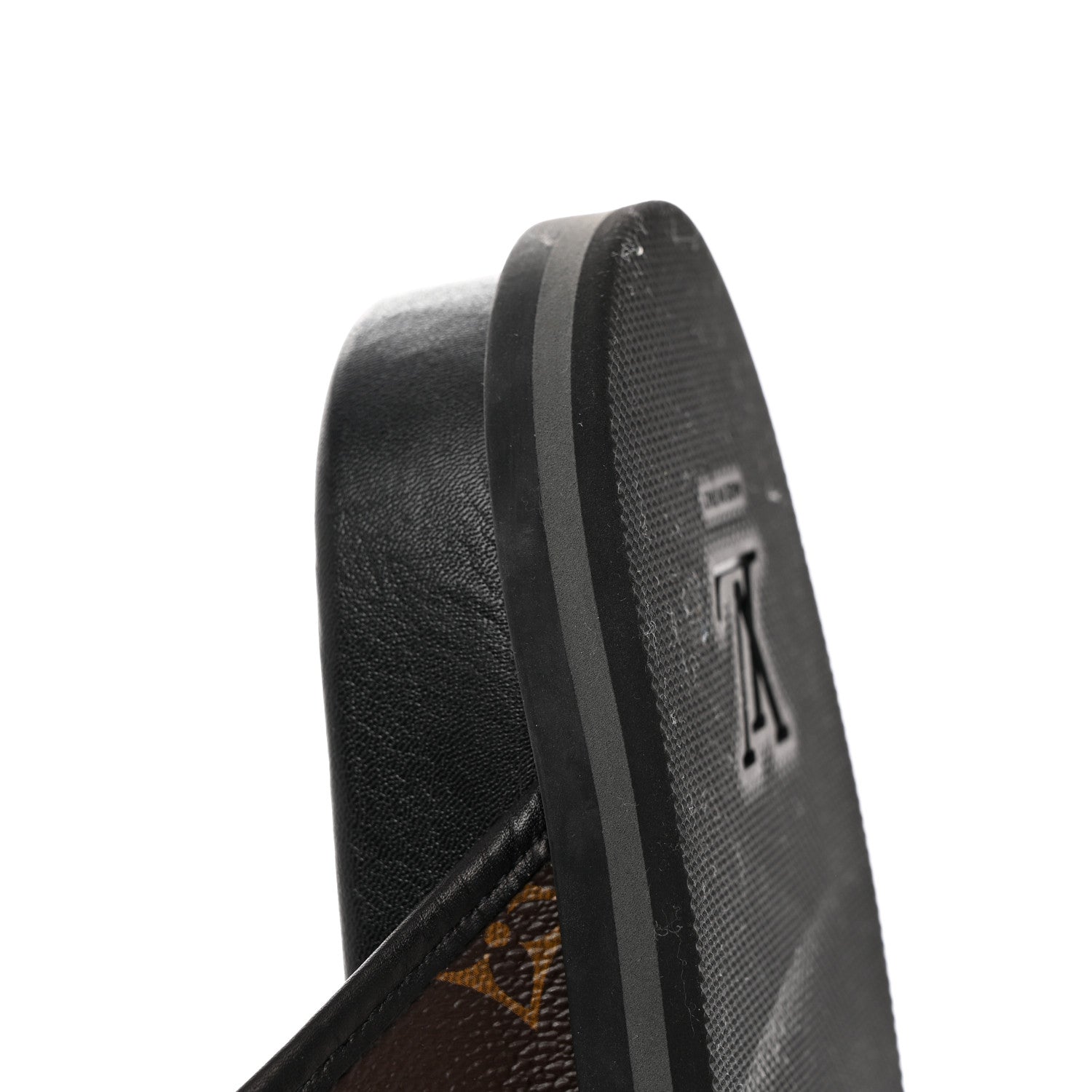 Louis Vuitton Monogram Eclipse Mens Honolulu Mules 7.5 Black 11 of 14