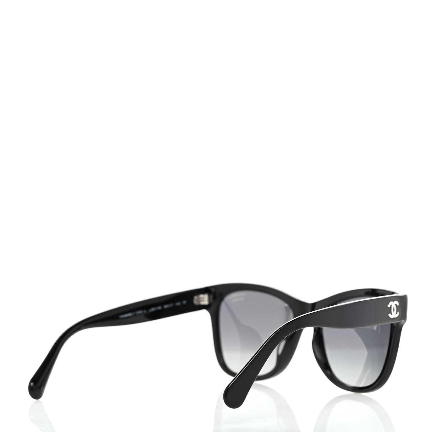 Chanel Acetate Polarized Square CC Sunglasses 5380 Black 4 of 8
