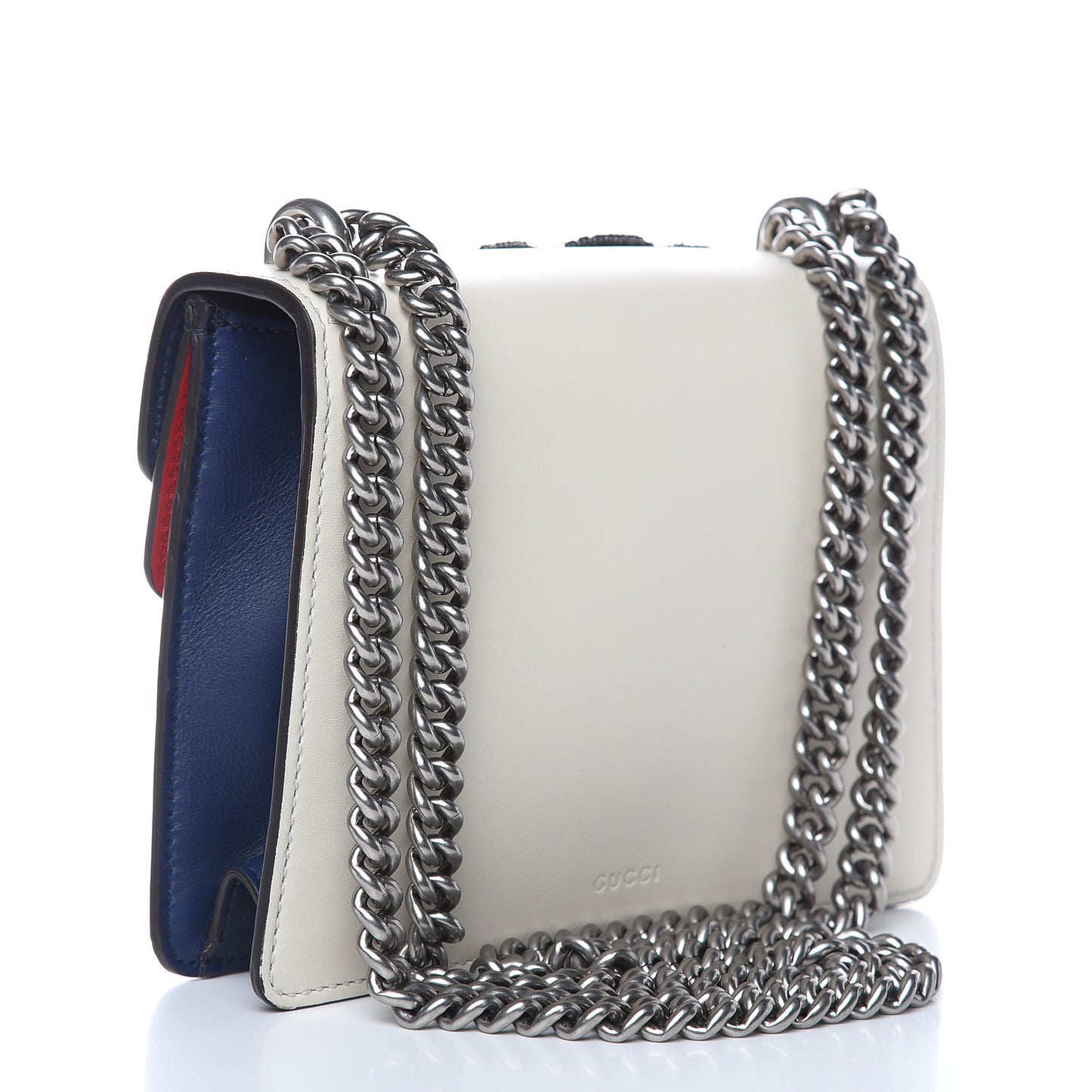 Calfskin Crystal Snake Embroidered Mini Dionysus Shoulder Bag Mystic White Hibiscus Red Blue Agata