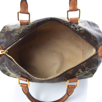 Louis Vuitton Monogram Dentelle Speedy 30 Gold 5 of 15