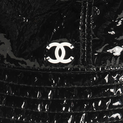 Chanel Vinyl Tweed Bucket Hat 58 Black 8 of 8