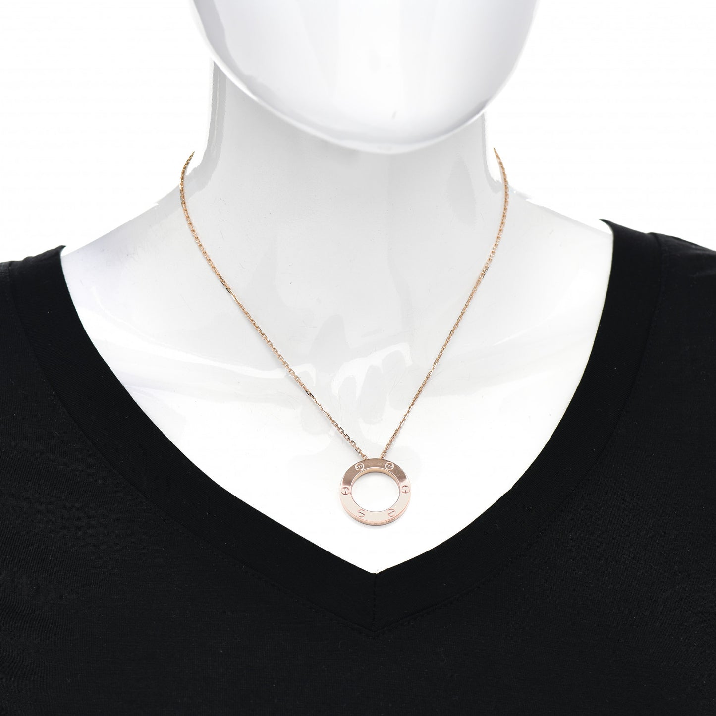 18K Pink Gold LOVE Pendant Necklace