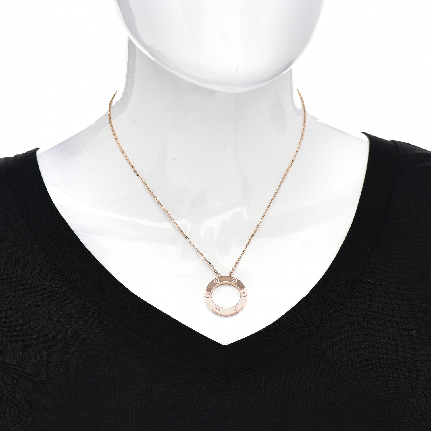 Cartier 18K Pink Gold LOVE Pendant Necklace 2 of 4