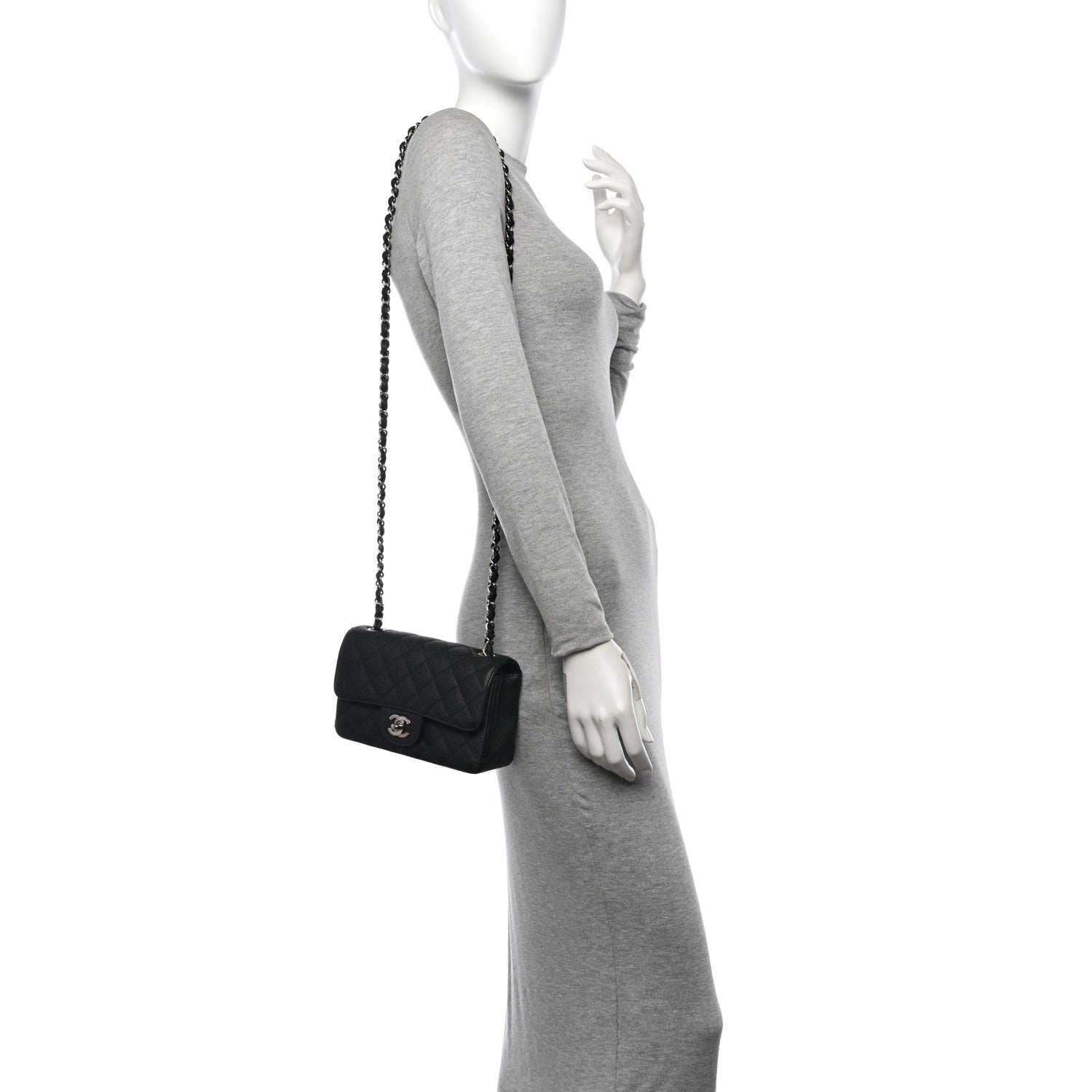 Chanel Caviar Quilted Mini Rectangular Flap Black 2 of 10