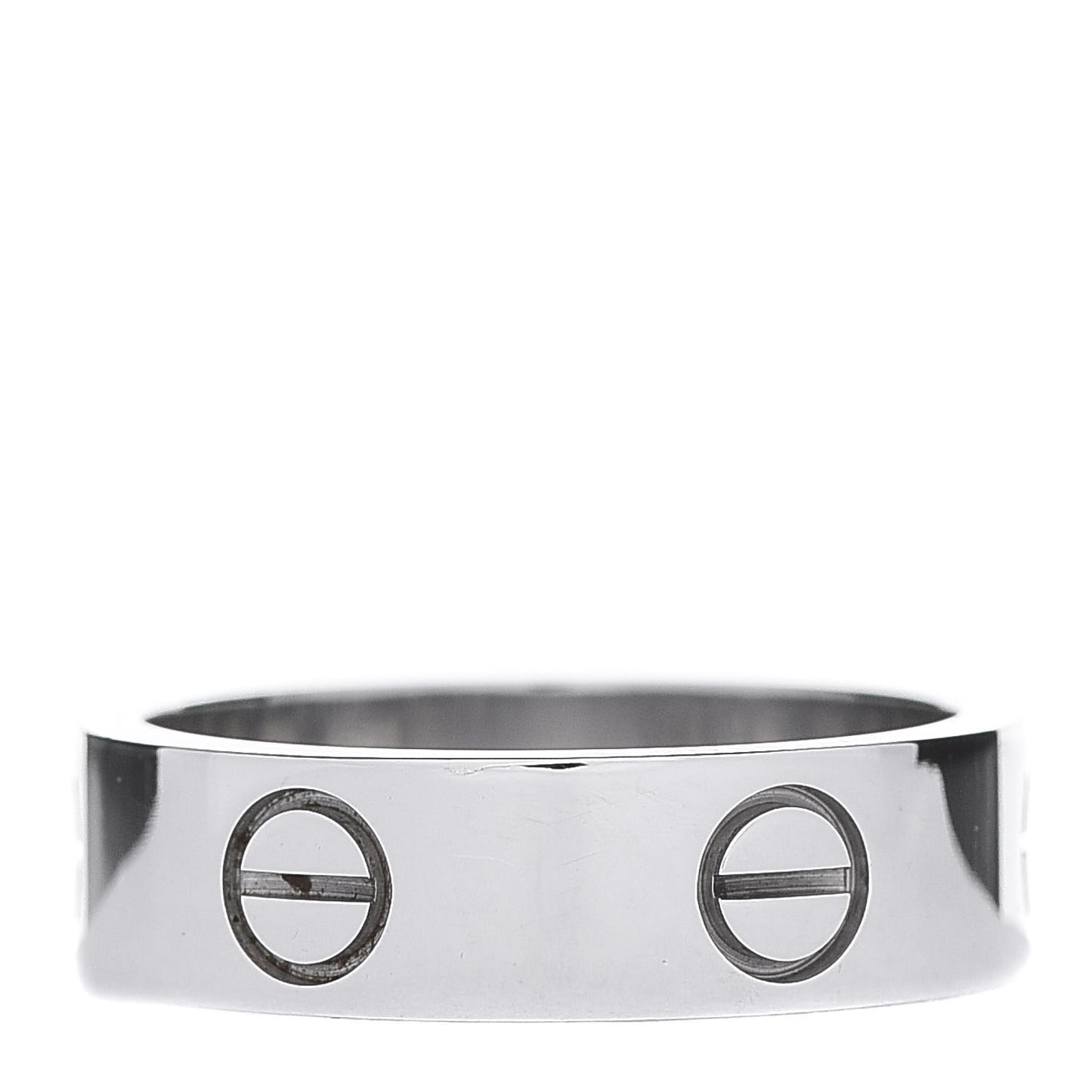 18K White Gold 5.5mm LOVE Ring 54 6.75