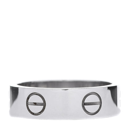 Cartier 18K White Gold 5.5mm LOVE Ring 54 6.75 3 of 4