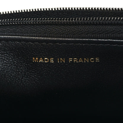 Chanel Lambskin Quilted Enamel Wallet On Chain WOC Black 7 of 11