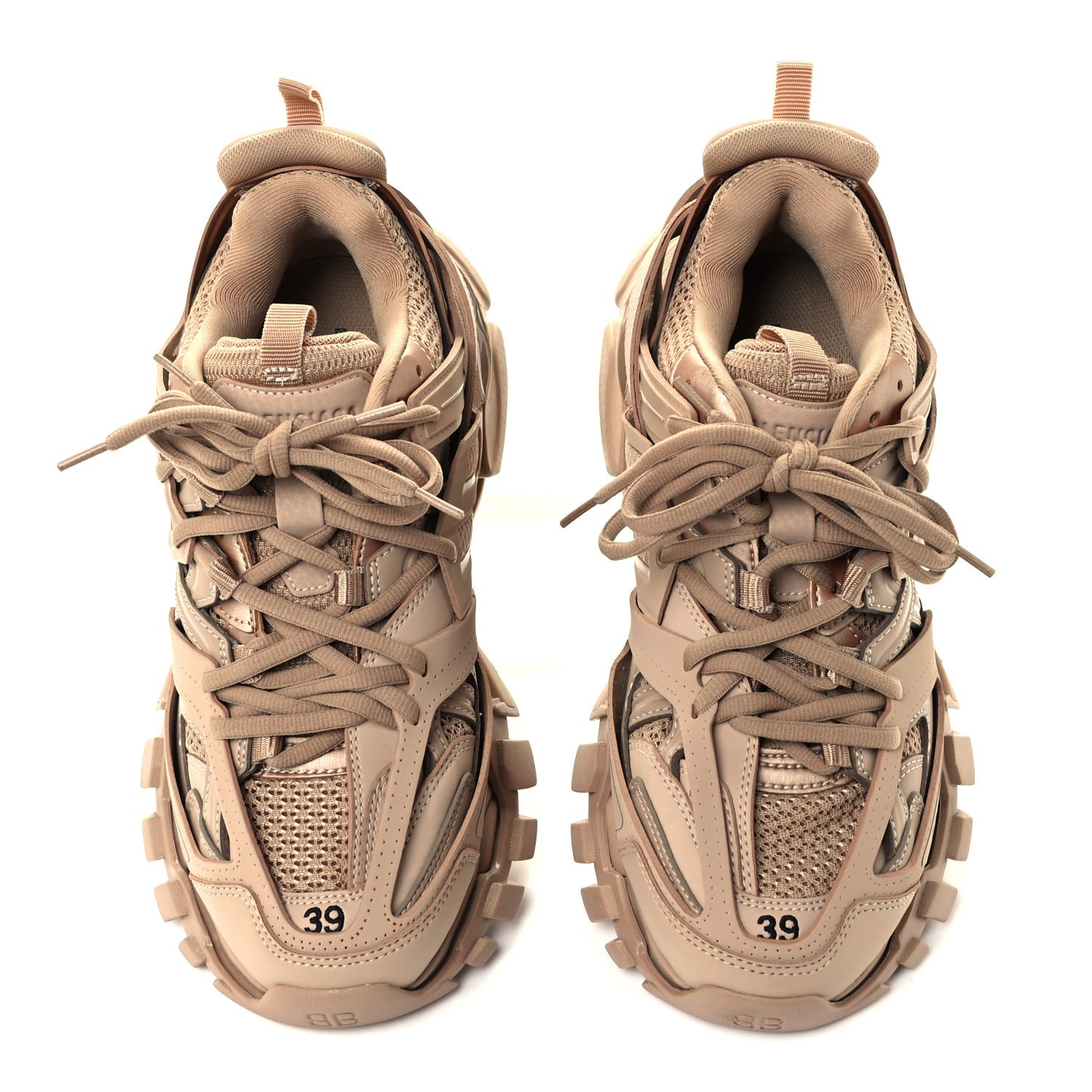 Mesh Rubber Uni-Matte Full Color Womens Track Sneakers 39 Full Beige