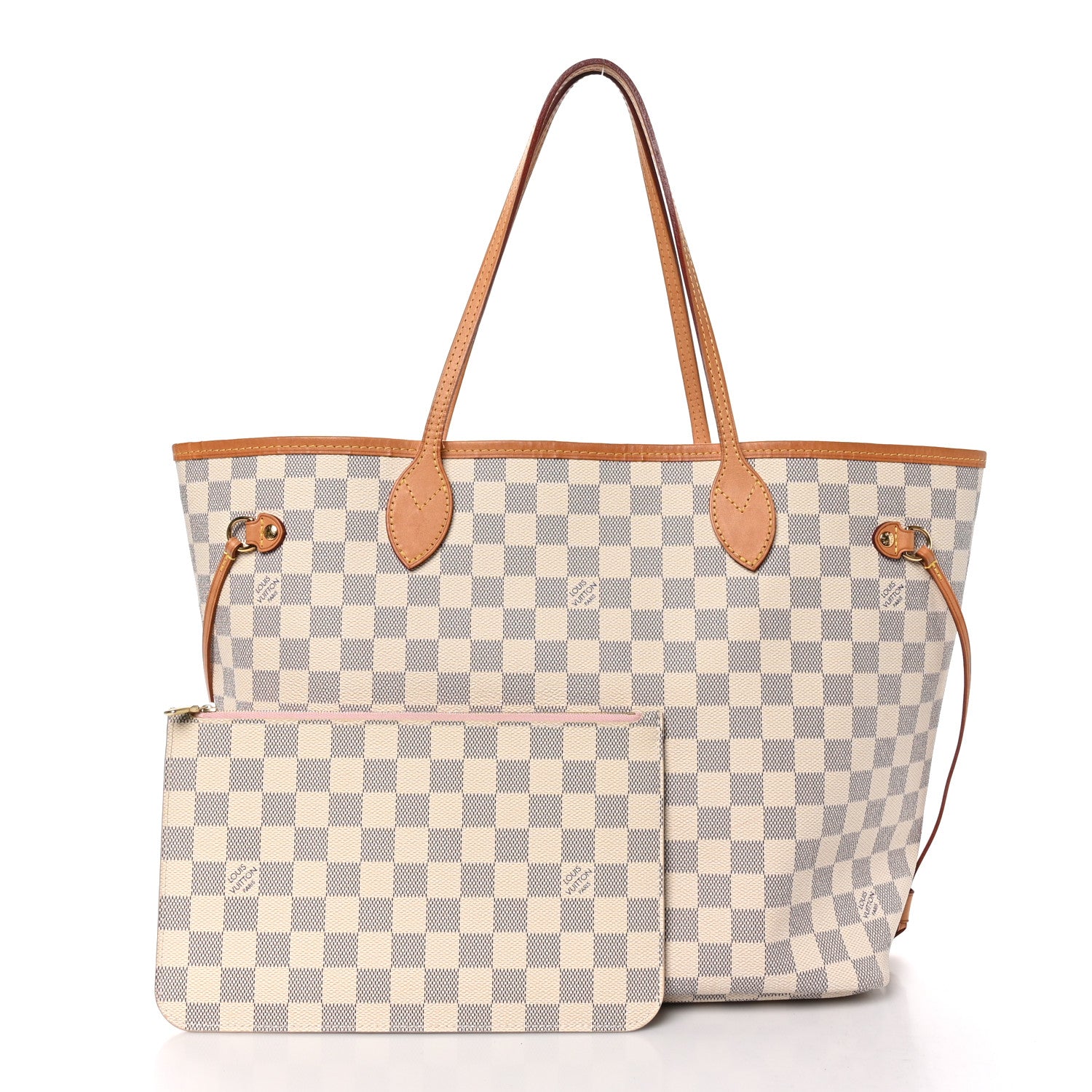 Louis Vuitton Damier Azur Neo Neverfull MM Rose Ballerine 3 of 11