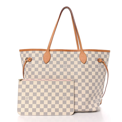 Louis Vuitton Damier Azur Neo Neverfull MM Rose Ballerine 3 of 11