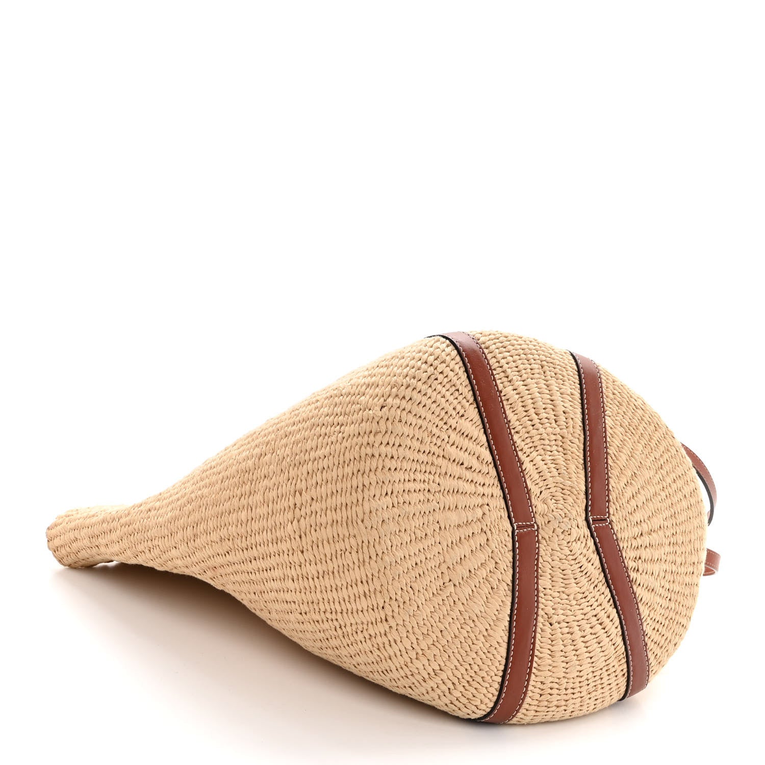 Chloe Raffia Calfskin Large Basket Tote Tan 4 of 9