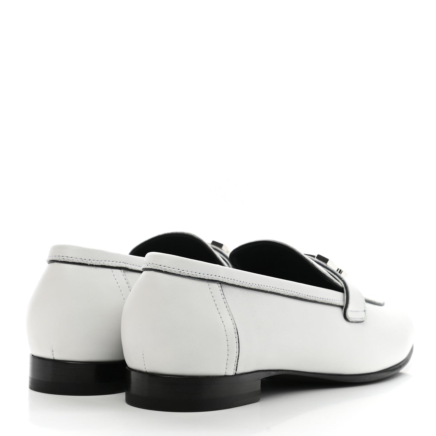 Calfskin Womens Paris Loafers 38 White