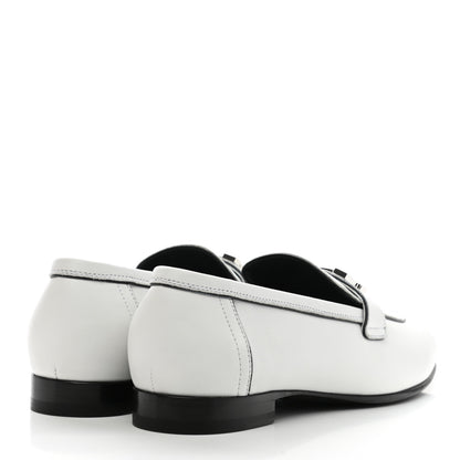 Hermes Calfskin Womens Paris Loafers 38 White 4 of 9