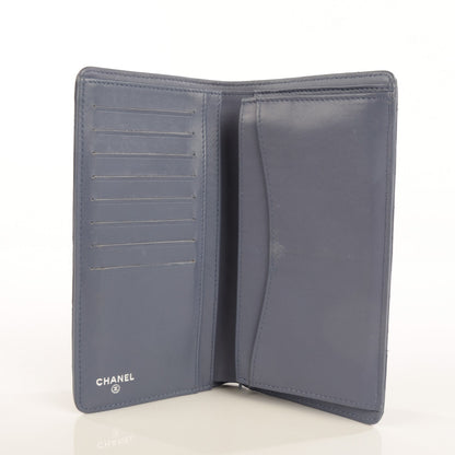 Chanel Lambskin Quilted Yen Wallet Blue 6 of 9