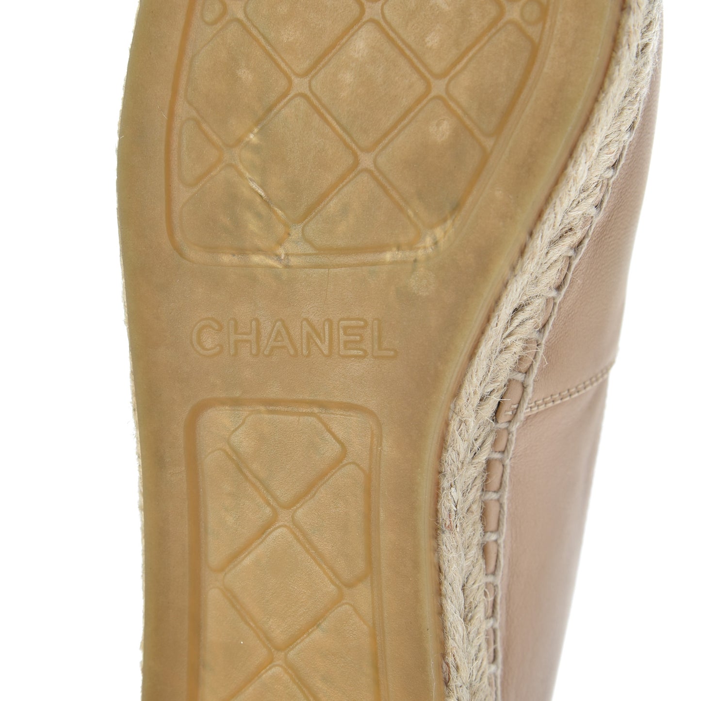 Lambskin CC Espadrilles 37 Beige Black
