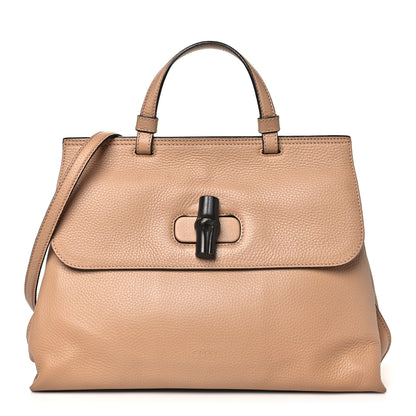 Gucci Cellarius Calfskin Small Bamboo Daily Top Handle Bag Camelia 1 of 11