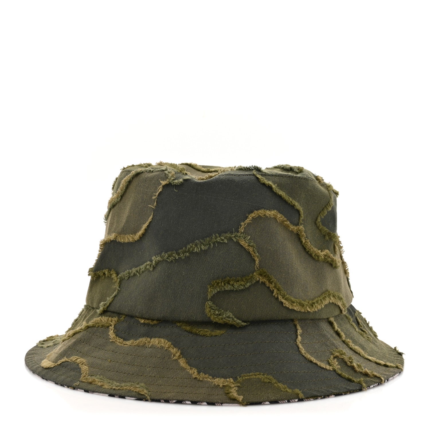 Christian Dior Camouflage Logo Bucket Hat 57 Green 1 of 8