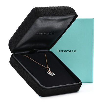 Tiffany 18K Rose White Gold Diamond Love Pendant Necklace 6 of 6