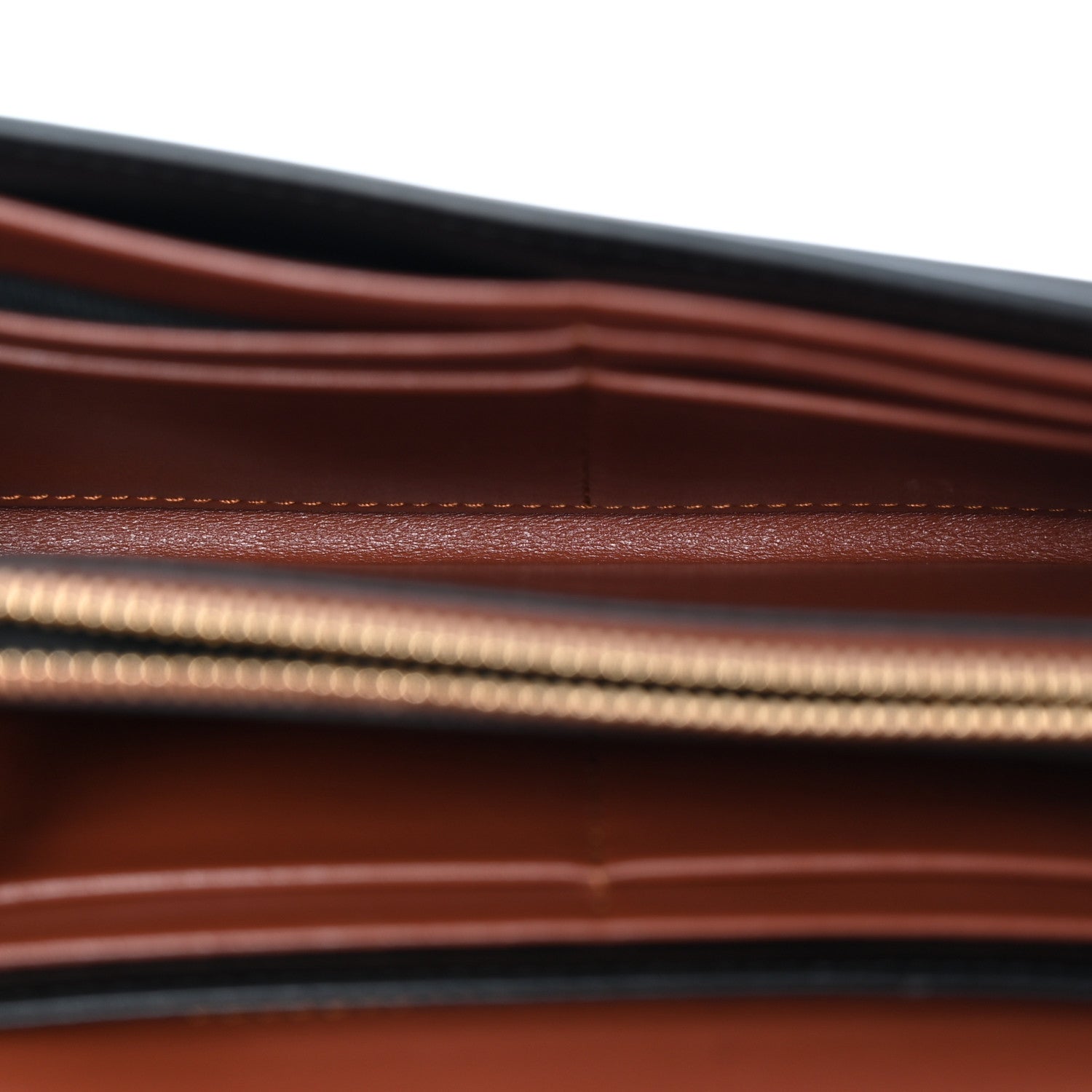 Burberry E-Canvas Monogram Stripe Continental Wallet Bridle Brown 5 of 10