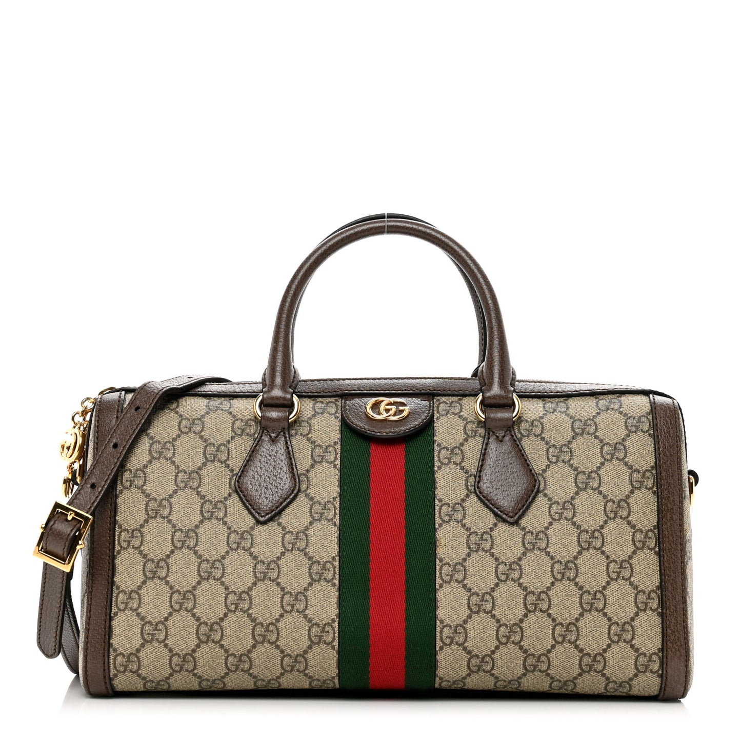 GG Supreme Monogram Web Medium Ophidia Boston Brown