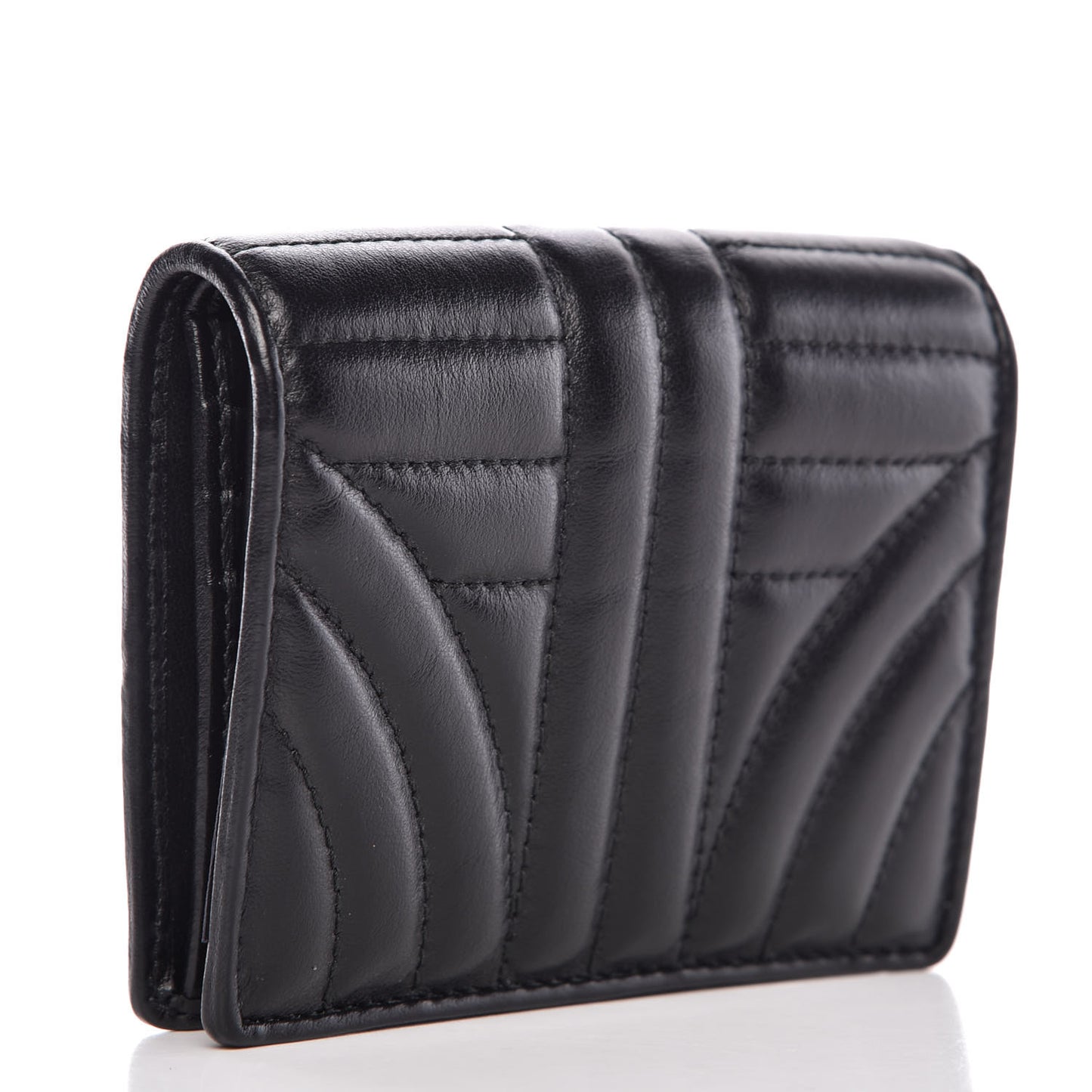 Soft Calfskin Impunture Diagramme Wallet Black