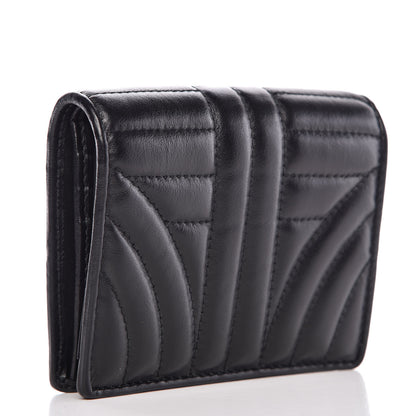 Prada Soft Calfskin Impunture Diagramme Wallet Black 3 of 10