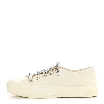 Christian Dior Canvas Dot Walk'N'Dior Low Top Sneakers 39 Milk 1 of 10