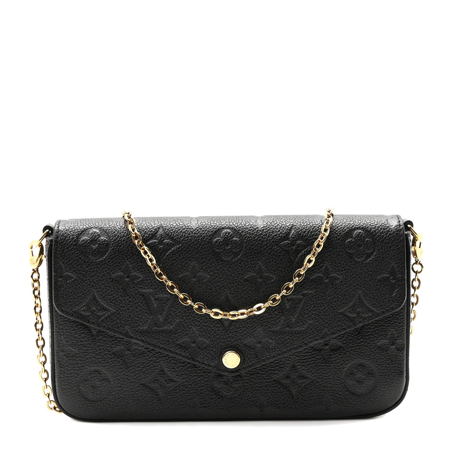 Louis Vuitton Empreinte Pochette Felicie Chain Wallet Black 1 of 10