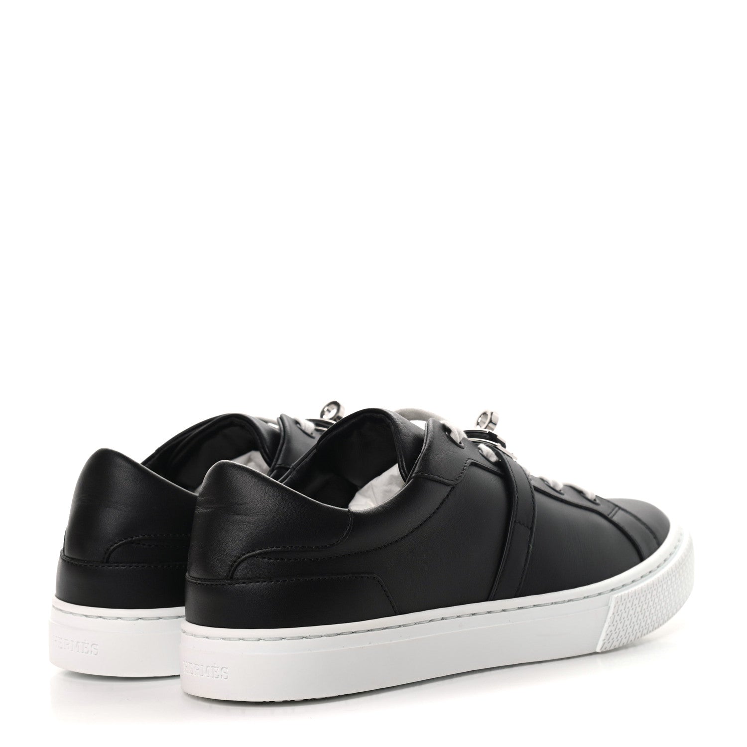 Hermes Calfskin Day Sneakers 36 Black 4 of 8