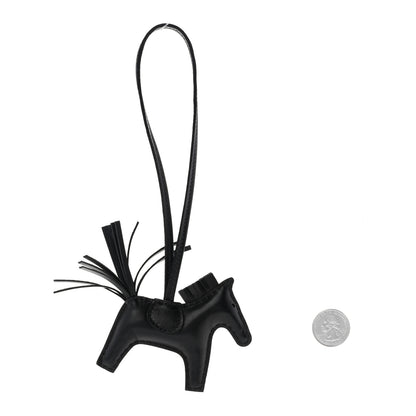 Hermes Milo Lambskin Grigri Rodeo Horse Bag Charm PM So Black 2 of 5