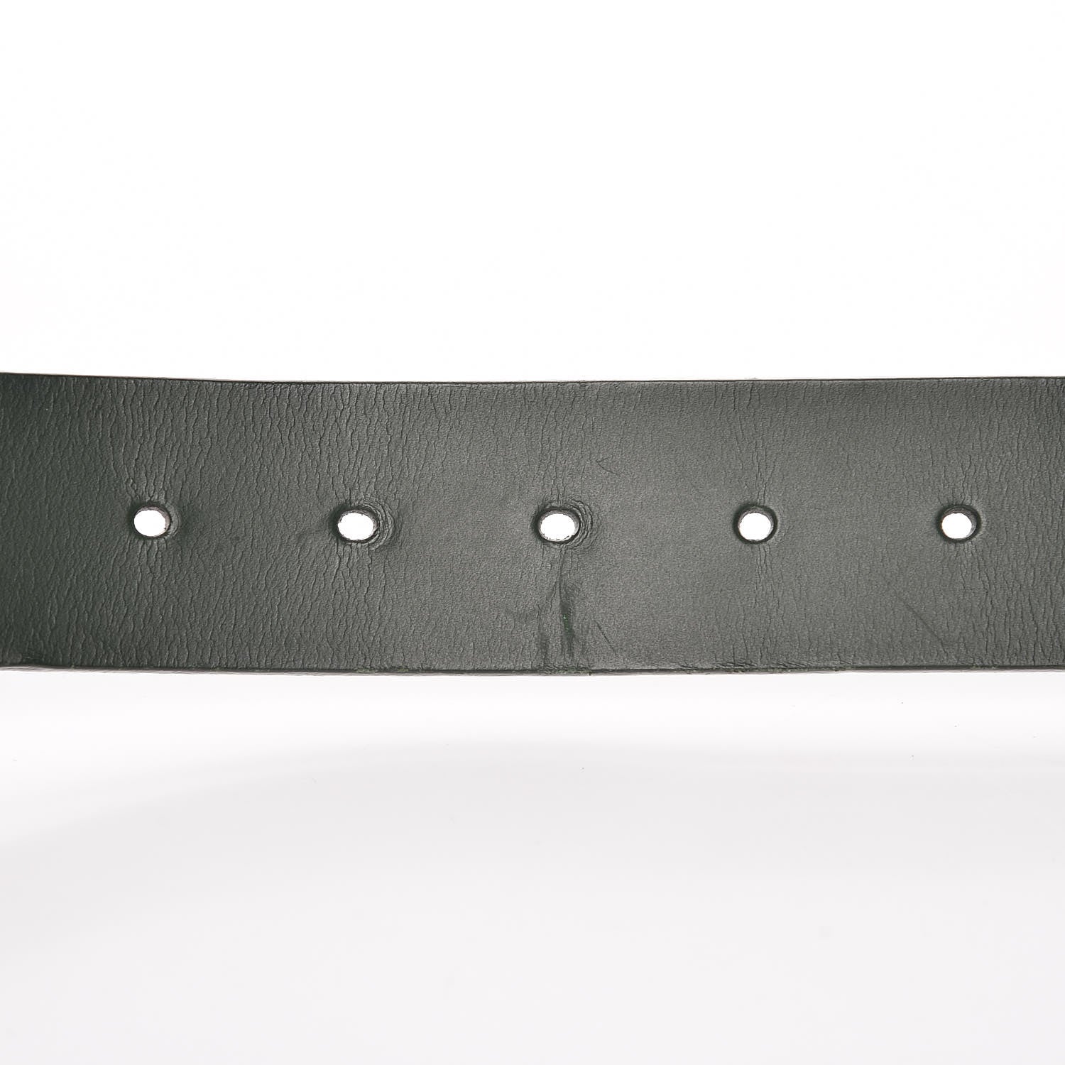 Gucci Selleria Calfskin Nickel Interlocking G 37mm Belt 90 36 Green 5 of 8