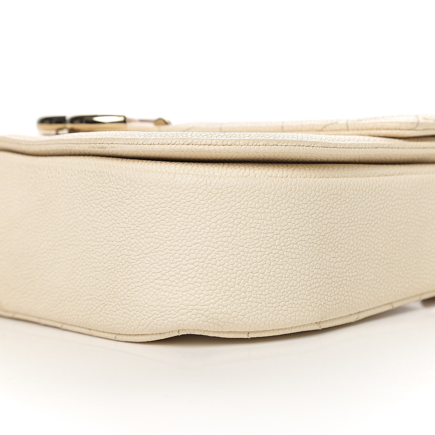 Chanel Grained Calfskin Quilted Medium Cuba Top Handle Flap Ivory 9 of 11