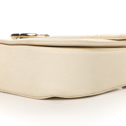 Chanel Grained Calfskin Quilted Medium Cuba Top Handle Flap Ivory 9 of 11