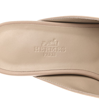 Hermes Goatskin Oz Mules 36 Blanc Gomme 6 of 9