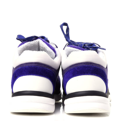 Chanel Suede Tweed Felt CC Sneakers 39 Purple 5 of 10