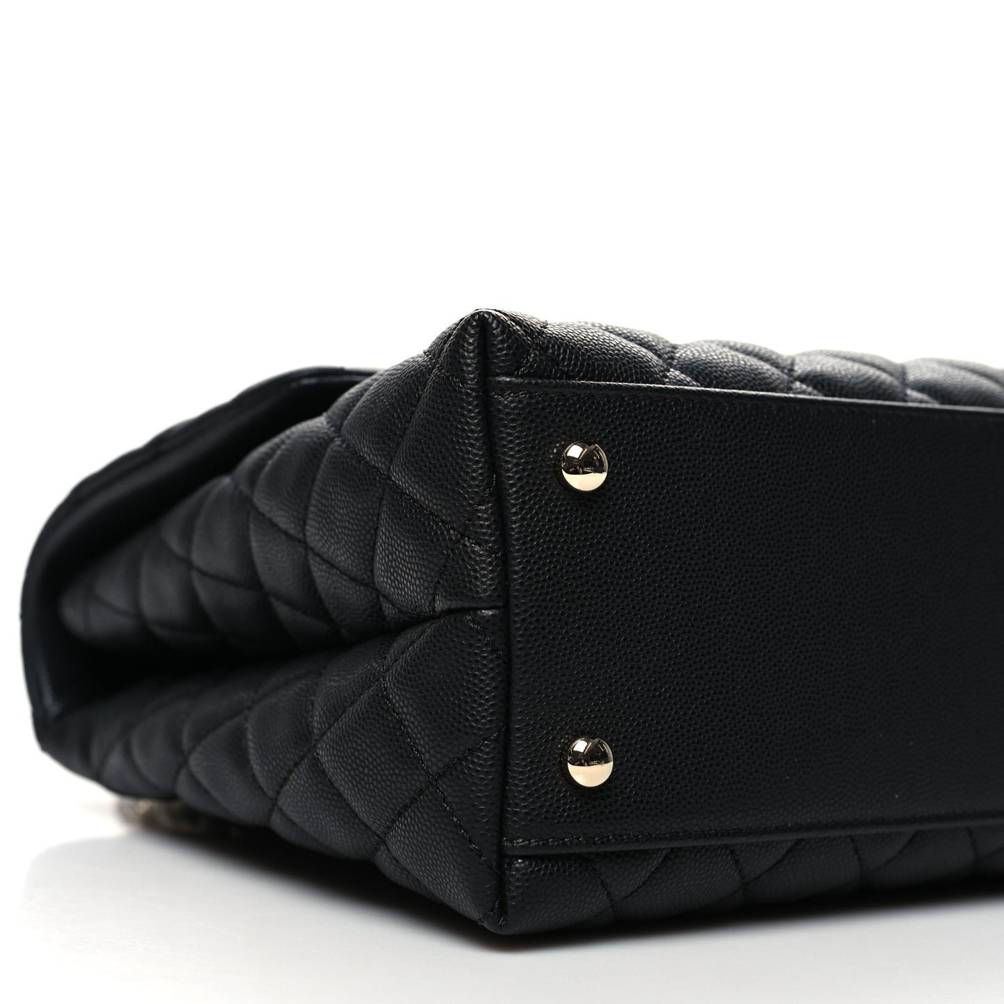 Caviar Quilted Medium Coco Handle Flap Black