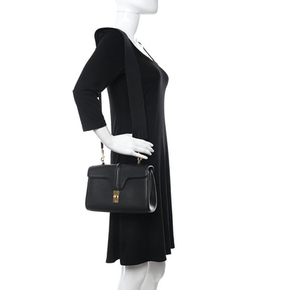 Celine Grained Calfskin Teen Soft 16 Shoulder Bag Black 2 of 10