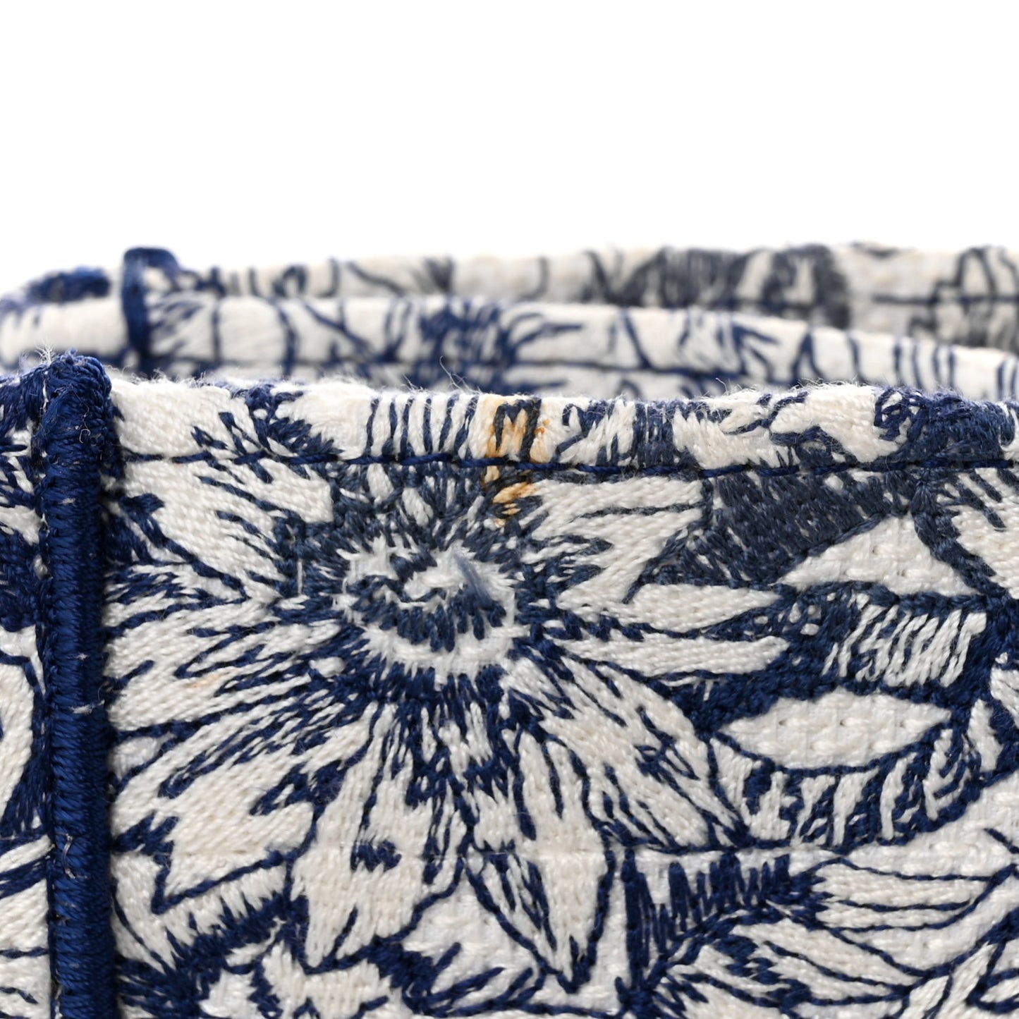 Canvas Embroidered Medium Reve d'Infini Book Tote Blue