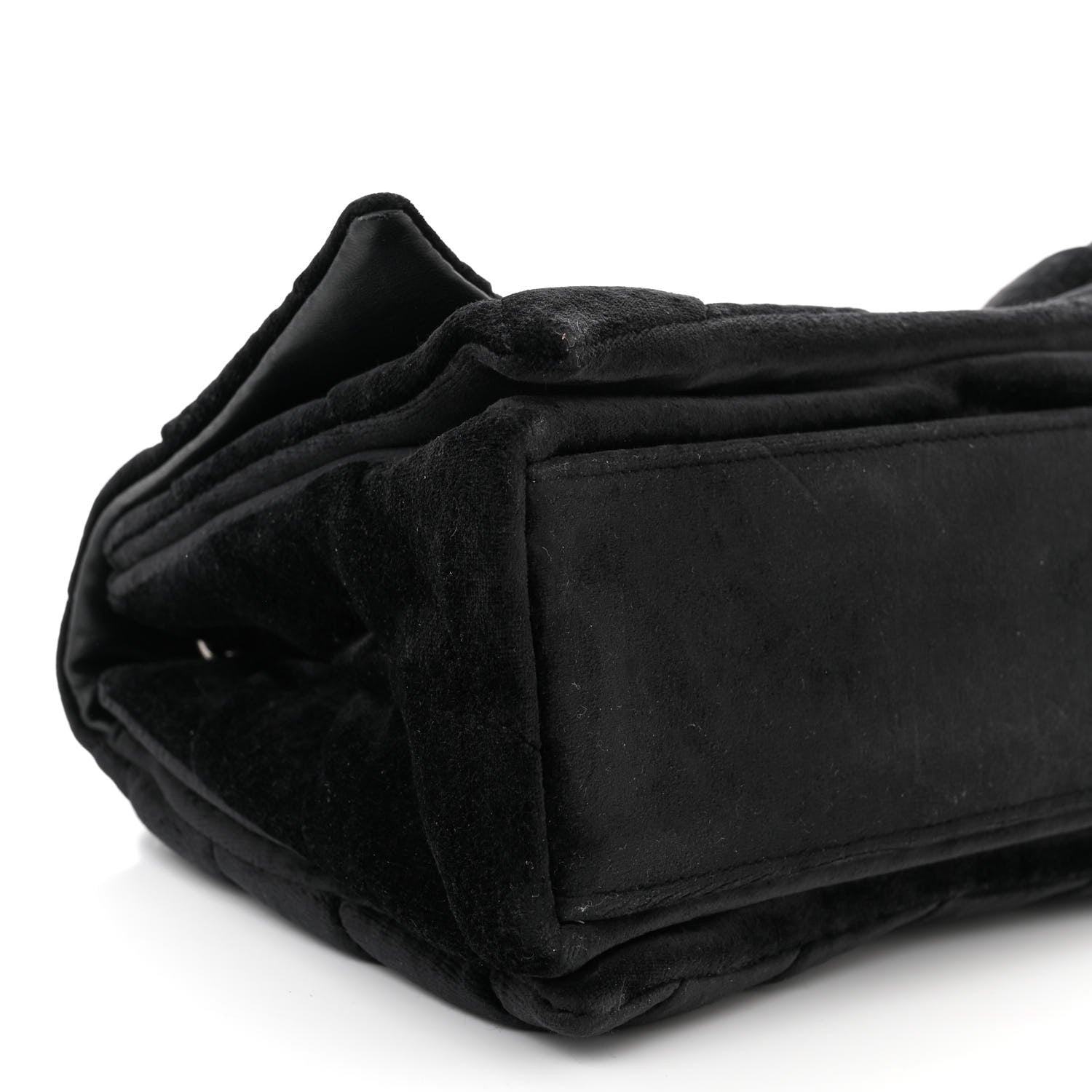 Balenciaga Crushed Velvet Quilted Medium Crush Chain Bag Black 9 of 10